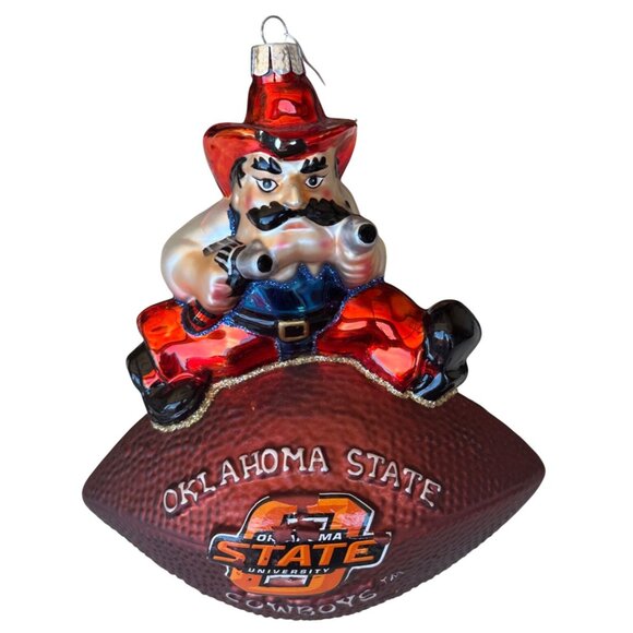 Oklahoma State University Cowboys Football Pistol Pete Metallic Ornament (READ) - Picture 1 of 10